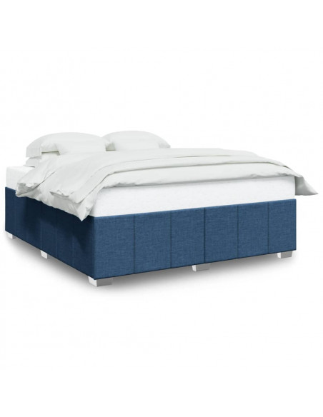 Giroletto senza Materasso Blu 200x200 cm in Tessuto