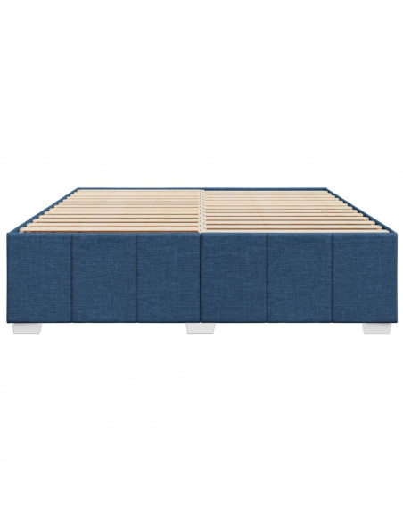 Giroletto senza Materasso Blu 200x200 cm in Tessuto
