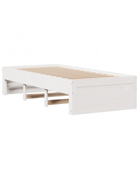 Giroletto senza Materasso con Cassetti Bianco 90x190 cm Pino