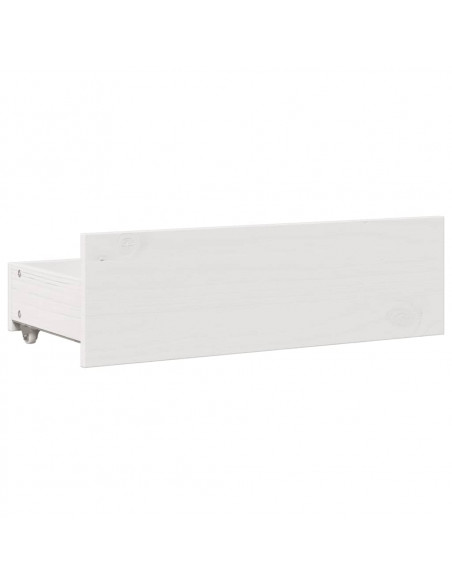 Giroletto senza Materasso con Cassetti Bianco 90x190 cm Pino