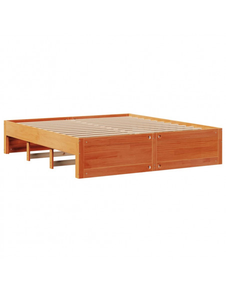 Giroletto senza Materasso con Cassetti Marrone Cera 180x200Pino
