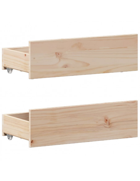 Giroletto senza Materasso con Testata 135x190 cm Massello Pino