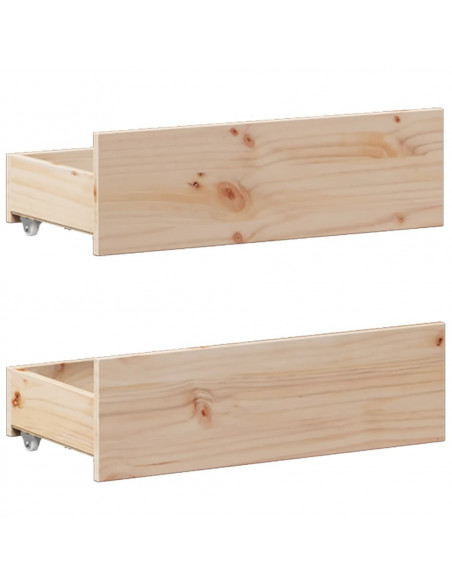 Giroletto senza Materasso con Testata 140x190 cm Massello Pino