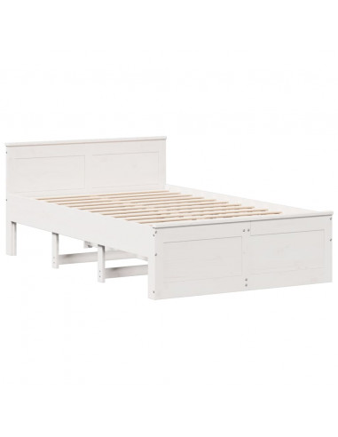 Giroletto senza Materasso con Testata Bianco 120x200 cm Pino