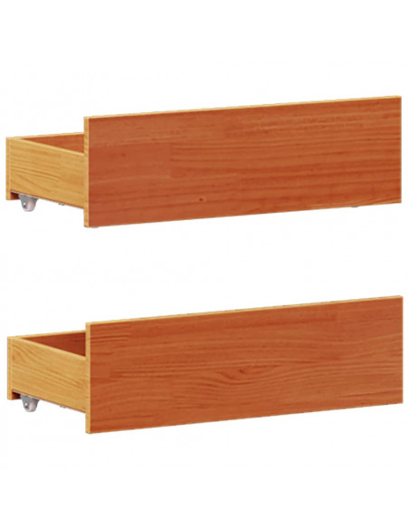 Giroletto senza Materasso con Testata Marrone Cera 120x200 Pino