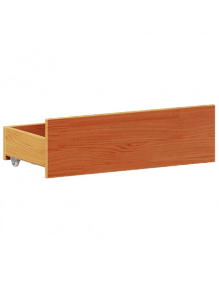 Giroletto senza Materasso con Testata Marrone Cera 120x200 Pino