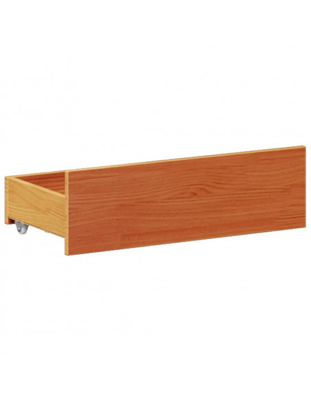 Giroletto senza Materasso con Testata Marrone Cera 140x190 Pino