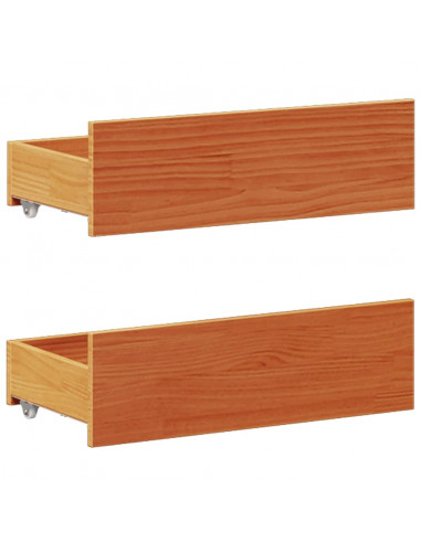 Giroletto senza Materasso con Testata Marrone Cera 150x200 Pino