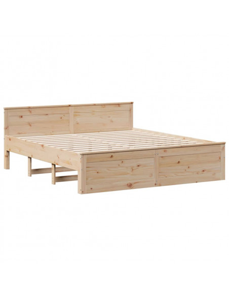 Giroletto senza Materasso con Testiera 200x200 cm Massello Pino