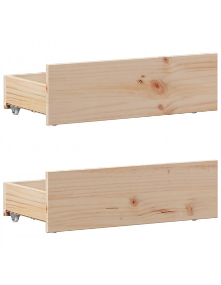 Giroletto senza Materasso con Testiera 90x200 cm Massello Pino