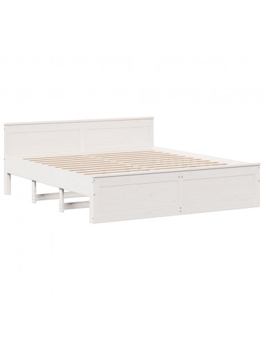 Giroletto senza Materasso con Testiera Bianco 180x200 cm Pino