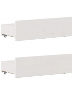 Giroletto senza Materasso con Testiera Bianco 75x190 cm Pino 2