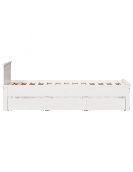 Giroletto senza Materasso con Testiera Bianco 75x190 cm Pino