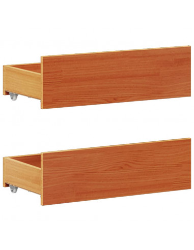 Giroletto senza Materasso con Testiera Marrone Cera 180x200Pino