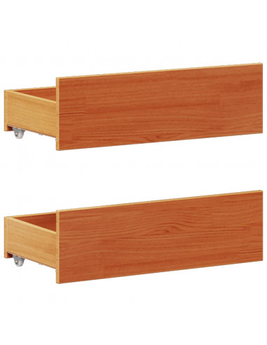 Giroletto senza Materasso con Testiera Marrone Cera 200x200Pino