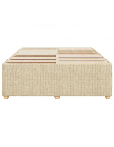 Giroletto senza Materasso Crema 160x200 cm in Tessuto