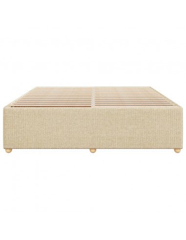 Giroletto senza Materasso Crema 200x200 cm in Tessuto