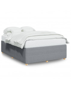 Giroletto senza Materasso Grigio Chiaro 140x190 cm Tessuto 2