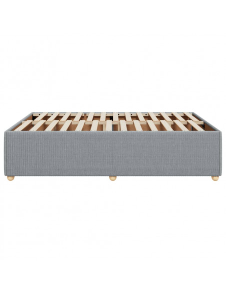 Giroletto senza Materasso Grigio Chiaro 140x190 cm Tessuto