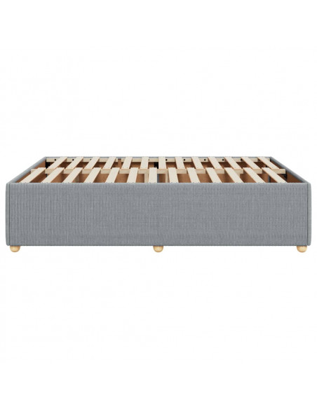 Giroletto senza Materasso Grigio Chiaro 160x200 cm Tessuto