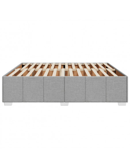 Giroletto senza Materasso Grigio Chiaro 200x200 cm Tessuto