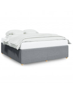 Giroletto senza Materasso Grigio Chiaro 200x200 cm Tessuto 2