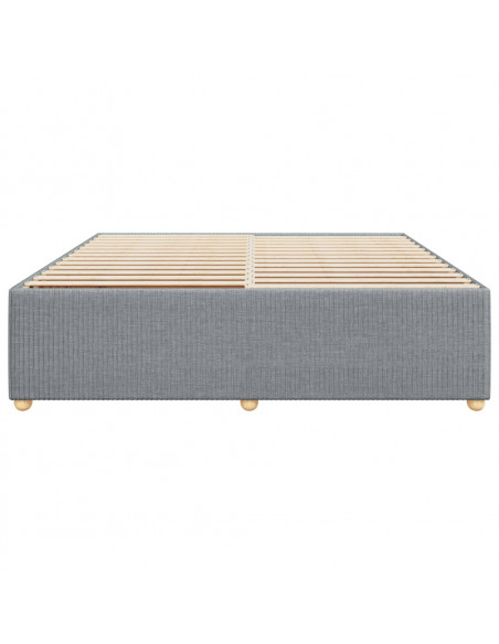 Giroletto senza Materasso Grigio Chiaro 200x200 cm Tessuto
