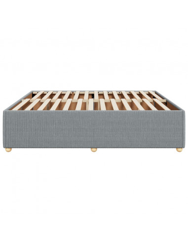 Giroletto senza Materasso Grigio Chiaro 200x200 cm Tessuto