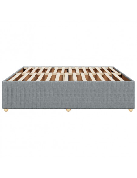 Giroletto senza Materasso Grigio Chiaro 200x200 cm Tessuto