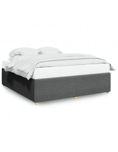 Giroletto senza Materasso Grigio Scuro 200x200 cm Tessuto