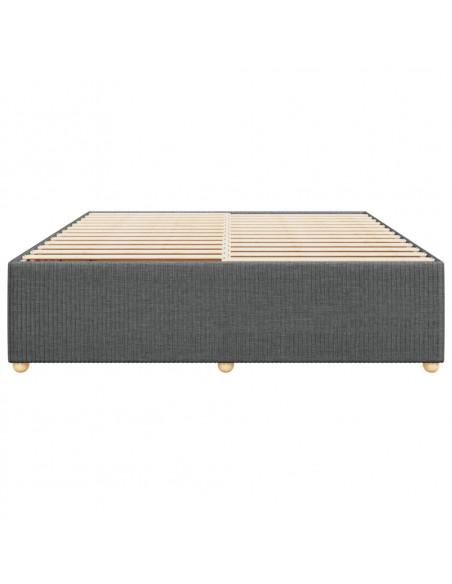 Giroletto senza Materasso Grigio Scuro 200x200 cm Tessuto
