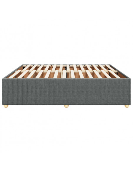 Giroletto senza Materasso Grigio Scuro 200x200 cm Tessuto