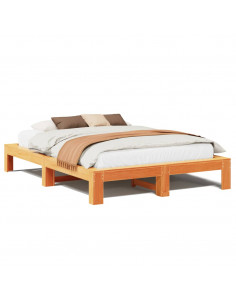 Giroletto senza Materasso Marrone Cera 140x200cm Massello Pino 2