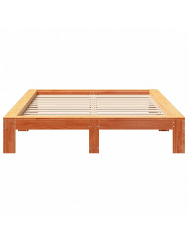 Giroletto senza Materasso Marrone Cera 140x200cm Massello Pino