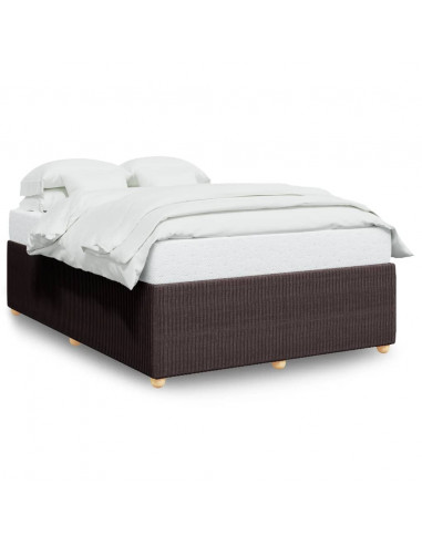 Giroletto senza Materasso Marrone Scuro 140x190 cm Tessuto