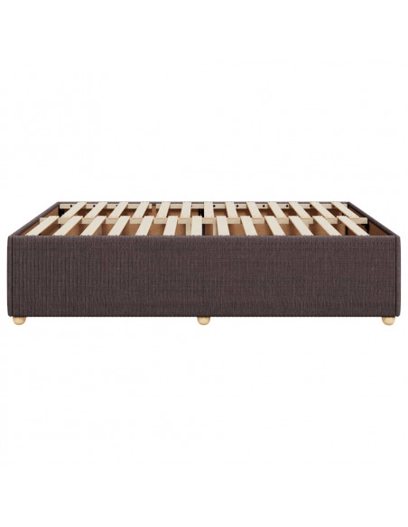 Giroletto senza Materasso Marrone Scuro 140x190 cm Tessuto