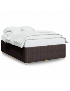 Giroletto senza Materasso Marrone Scuro 140x200 cm Tessuto 2