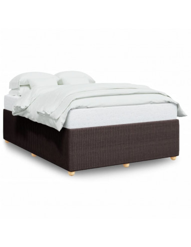 Giroletto senza Materasso Marrone Scuro 140x200 cm Tessuto