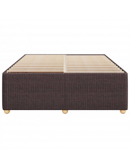 Giroletto senza Materasso Marrone Scuro 140x200 cm Tessuto