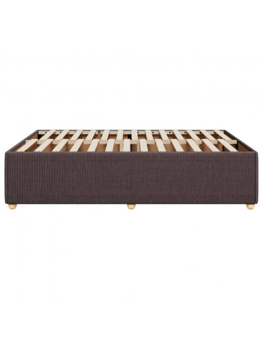 Giroletto senza Materasso Marrone Scuro 140x200 cm Tessuto