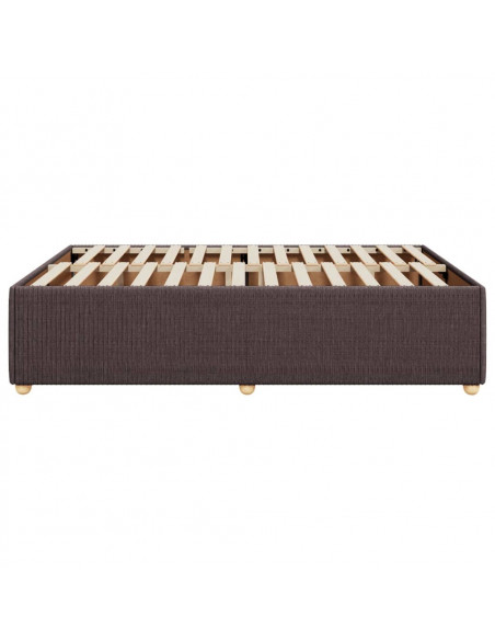 Giroletto senza Materasso Marrone Scuro 140x200 cm Tessuto