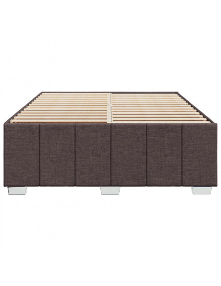 Giroletto senza Materasso Marrone Scuro 140x200 cm Tessuto