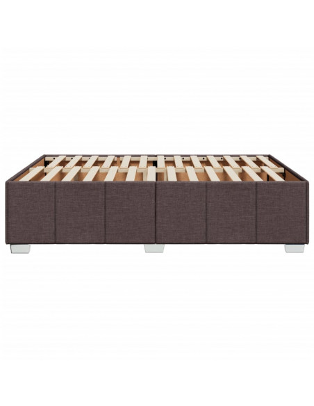 Giroletto senza Materasso Marrone Scuro 140x200 cm Tessuto