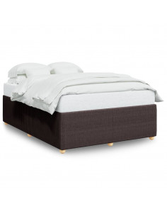 Giroletto senza Materasso Marrone Scuro 160x200 cm Tessuto 2