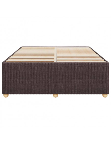 Giroletto senza Materasso Marrone Scuro 160x200 cm Tessuto