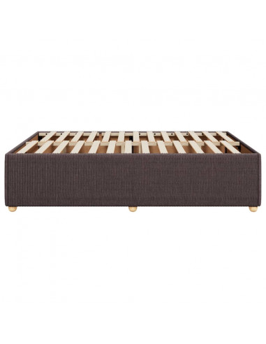 Giroletto senza Materasso Marrone Scuro 160x200 cm Tessuto