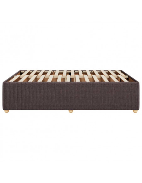 Giroletto senza Materasso Marrone Scuro 160x200 cm Tessuto
