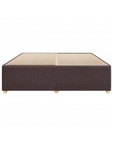 Giroletto senza Materasso Marrone Scuro 200x200 cm in Tessuto
