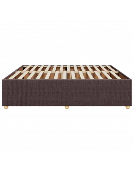Giroletto senza Materasso Marrone Scuro 200x200 cm in Tessuto