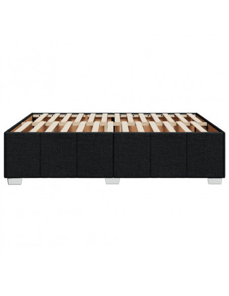 Giroletto senza Materasso Nero 140x190 cm in Tessuto